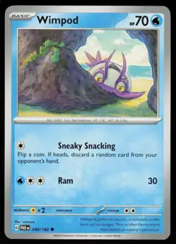 Wimpod 048/182 Common Paradox Rift Pokemon Near Mint - Image 1