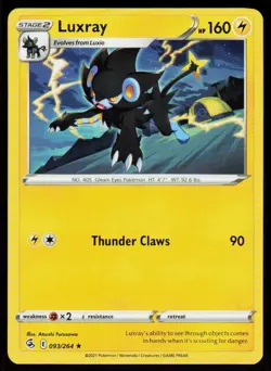 Luxray 093/264 Rare Fusion Strike Pokemon Near Mint - Image 1