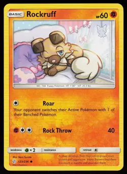 Rockruff 123/236 Common Cosmic Eclipse Pokemon Near Mint - Image 1