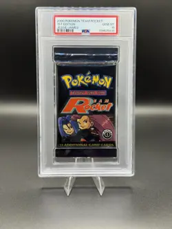 Pokemon 1st Edition Team Rocket 2000 WotC Foil Booster Pack Jessie/James PSA 10 - Image 1