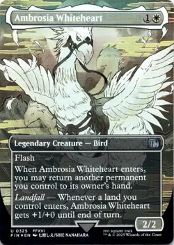 Ambrosia Whiteheart (Borderless Foil) Final Fantasy - Magic MTG NM - Image 1
