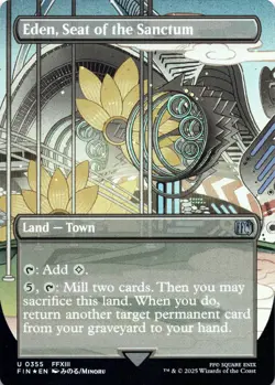 Eden, Seat of the Sanctum (Borderless Foil) Final Fantasy - Magic MTG NM - Image 1