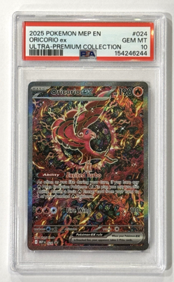 2025 POKEMON MEP EN-ME BLACK STAR PROMO #024 ORICORIO EX PSA 10 - Image 1