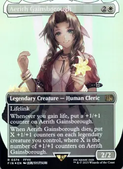 Aerith Gainsborough (Borderless Foil) Final Fantasy - Magic MTG NM - Image 1
