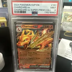 POKEMON 2024 SVP EN Promo Super Premium Coll CHARIZARD EX #161 PSA 9 Mint RARE - Image 1