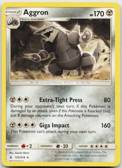 Aggron 125/214 Rare Unbroken Bonds Pokemon Near Mint - Image 1