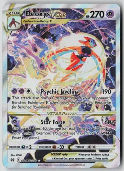 Deoxys VSTAR GG46/GG70 Holo VSTAR Rare Crown Zenith Galarian Gallery Pokemon LP - Image 1