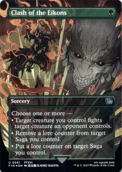 Clash of the Eikons (Borderless Foil) Final Fantasy - Magic MTG NM - Image 1