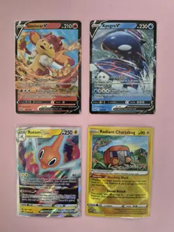 Pokemon Rotom VSTAR 046 Crown Zenith, Kyogre 037, Simisear 022, Radiant 051 - Image 1