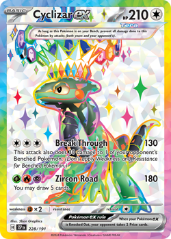 CYCLIZAR EX 228/191 ULTRA RARE SURGING SPARKS POKEMON NEAR MINT - Image 1