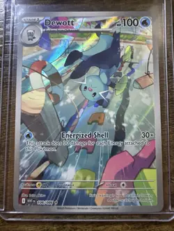 Dewott 106/086 Illustration Rare, White Flare, Full Art Holo, Pokemon TCG, NM - Image 1