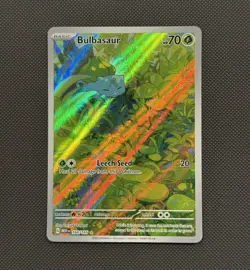 Pokemon Bulbasaur 166/165 Full Art Holo Illustration Rare SV 151 English - Image 1