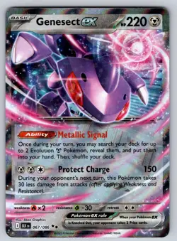 Genesect ex 067/086 Holo Double Rare Black Bolt Pokemon Holo Near Mint - Image 1