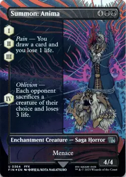 Summon: Anima (Borderless Foil) Final Fantasy - Magic MTG NM - Image 1