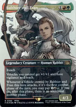 Balthier and Fran (0393) (Borderless Foil) Final Fantasy - Magic MTG NM - Image 1