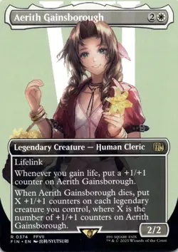 Aerith Gainsborough (Borderless) Final Fantasy - Magic MTG NM - Image 1