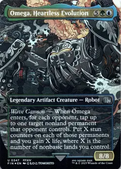 Omega, Heartless Evolution (Borderless Foil) Final Fantasy - Magic MTG NM - Image 1
