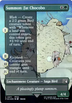 Summon: Fat Chocobo (Borderless Foil) Final Fantasy - Magic MTG NM - Image 1