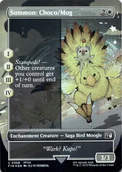 Summon: Choco/Mog (Borderless Foil) Final Fantasy - Magic MTG NM - Image 1