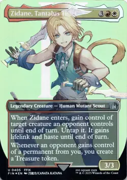 Zidane, Tantalus Thief (Borderless Foil) Final Fantasy - Magic MTG NM - Image 1