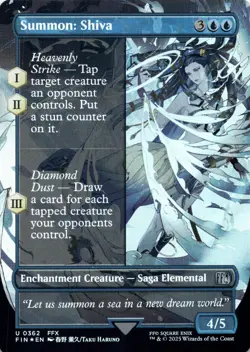 Summon: Shiva (Borderless Foil) Final Fantasy - Magic MTG NM - Image 1