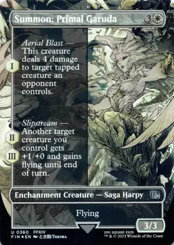 Summon: Primal Garuda (Borderless Foil) Final Fantasy - Magic MTG NM - Image 1
