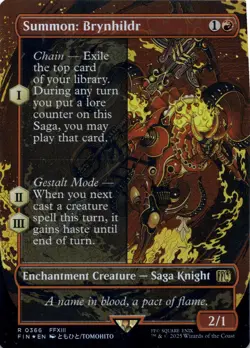Summon: Brynhildr (Borderless Foil) Final Fantasy - Magic MTG NM - Image 1
