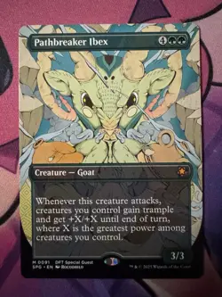 Pathbreaker Ibex (Borderless) - Special Guests (SPG) - Aetherdrift MTG - Image 1