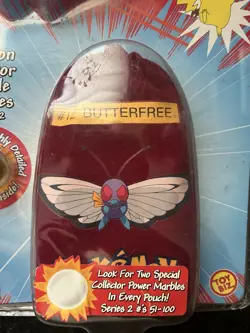 Vintage Pokemon red Pouch Bag W/10 Marbles Butterfree, New, Factory Sealed #12 - Image 2
