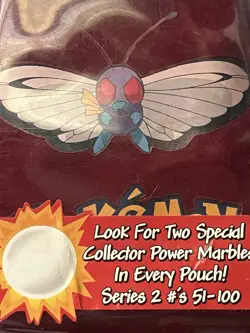 Vintage Pokemon red Pouch Bag W/10 Marbles Butterfree, New, Factory Sealed #12 - Image 4