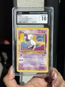 2000 Pokemon League Mew Black Star Promo #8 CGC Gem Mint 10 - Image 1