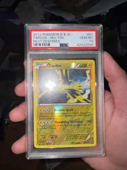 2012 Pokemon B&W Zapdos Rev Foil Next Destinies Psa 10 (LOW POP: 7) - Image 1
