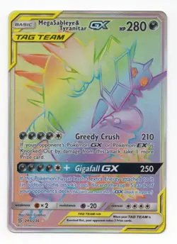 Pokemon: SM - Unified Minds *Foil* Mega Sableye & Tyranitar GX (245/236) Secret - Image 1