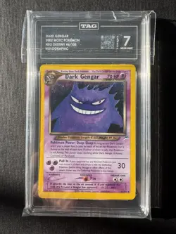 Pokemon Dark Gengar 6/105 Neo Destiny Holo Rare Unlimited 70HP TAG 7 (2002) - Image 2
