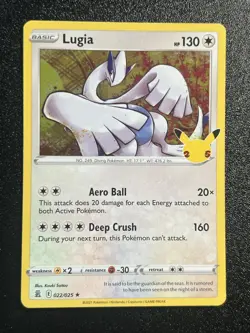 Lugia 022/025 Pokemon TCG 25th Anniversary Celebrations Holo (Light Play) LP 3 - Image 1