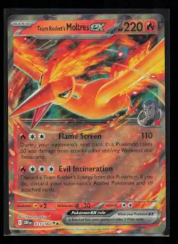 Team Rocket's Moltres ex 031/182 Pokemon Destined Rivals Double Rare Near Mint - Image 1