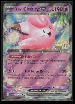 Lillie's Clefairy ex 076/217 Pokemon ME: Ascended Heroes Double Rare Near Mint - Image 1