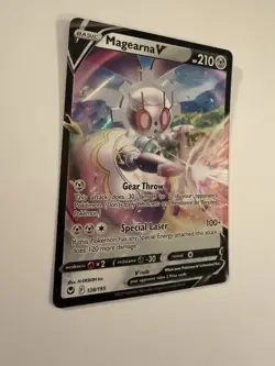 Pokemon Magearna V 210 HP Ultra Rare Full Art 128/195 Silver Tempest Holo - Image 2