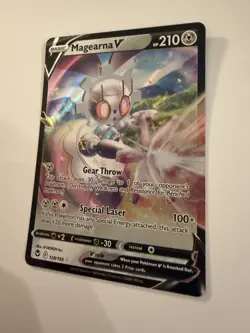 Pokemon Magearna V 210 HP Ultra Rare Full Art 128/195 Silver Tempest Holo - Image 3