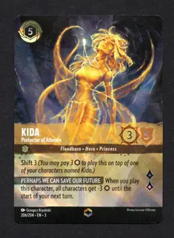 2024 Disney Lorcana Kida Protector Of Atlantis Enchanted 206/204 EN-3 NM - Image 1