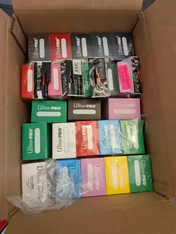 Ultra Pro Deck Box Lot 30+ Plastic Card Storage Boxes Mixed Colors - Image 1