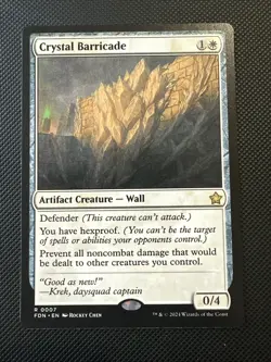 Crystal Barricade Foundations Regular Rare Card 7 MTG - Image 1