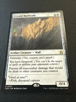 Crystal Barricade Foundations Regular Rare Card 7 MTG - Image 2