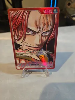 One Piece Shanks Leader Card OP09-001 5000 Power Foil Alt Art English - Image 1