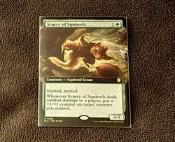 Magic The Gathering Scurry Of Squirrels 0066 Rare Non-Foil Borderless - Image 1