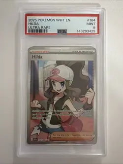 Pokemon TCG Hilda 164/086 Ultra Rare 2025 White Flare PSA 9 MINT - Image 1