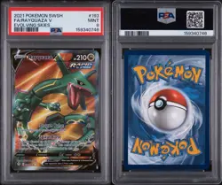 2021 POKEMON SWORD & SHIELD EVOLVING SKIES #193 FA/RAYQUAZA V PSA 9 - Image 3
