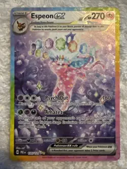 Pokemon TCG SV Prismatic Evolutions Espeon EX Sir 155/131 M/NM Condition - Image 1