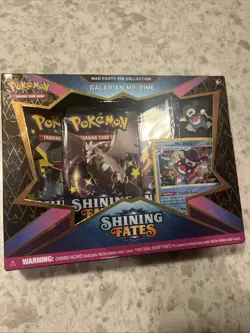Pokemon Shining Fates Factory Sealed Galarian Mr. Rime Mad Party Pin Collection - Image 1