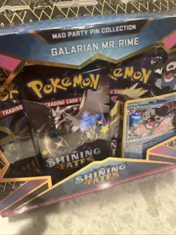 Pokemon Shining Fates Factory Sealed Galarian Mr. Rime Mad Party Pin Collection - Image 3